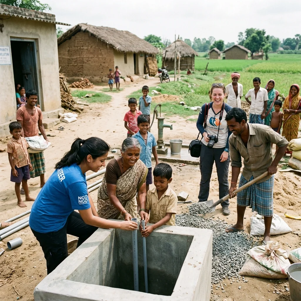 Volunteers Working